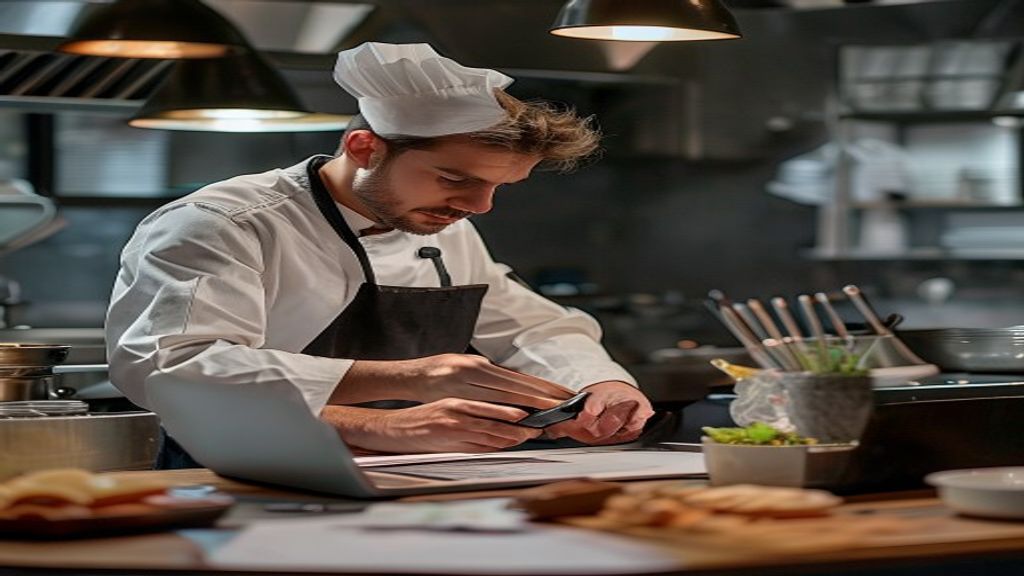 Collage montrant trois exemples : un plombier photographiant son travail, un restaurateur en cuisine, un consultant analys...